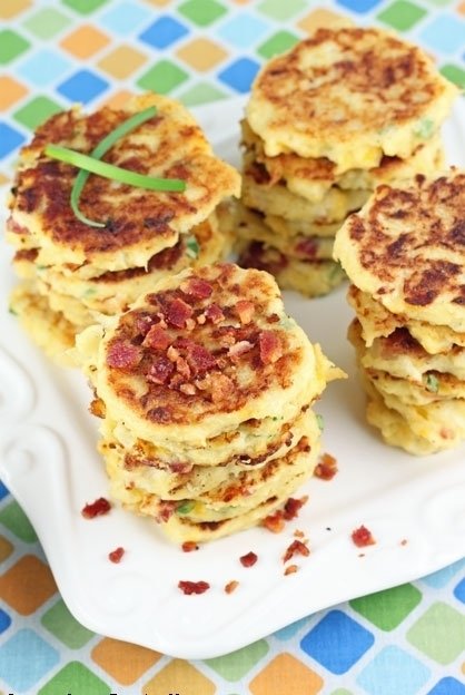 Bacon Cheddar Cauliflower Fritters