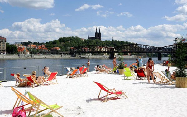 Smichov Beach, Prague, Czech Republic