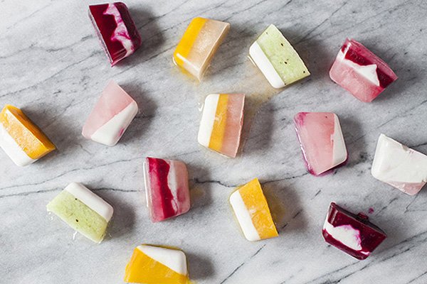 Summer Striped Ice Cubes