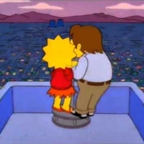 Lisa Simpson and Nelson Munst