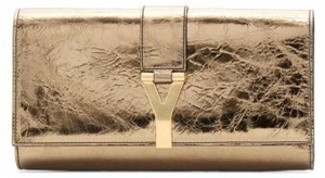 Yves Saint Laurent Gold Shimmer Clutch