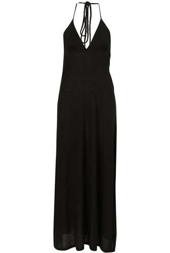 Black Jersey Triangle Maxi Dress