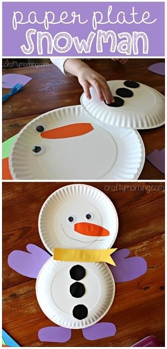 Paper Plate Snowman