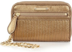 Burberry Metallic Leather Wristlet Clutch