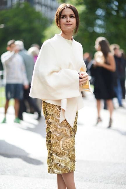 Miroslava Duma in White