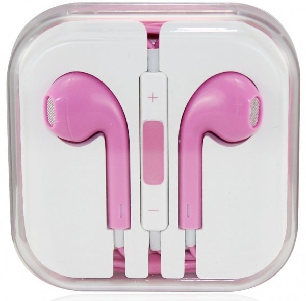 Pink Earpods Earbuds with Remote and Mic