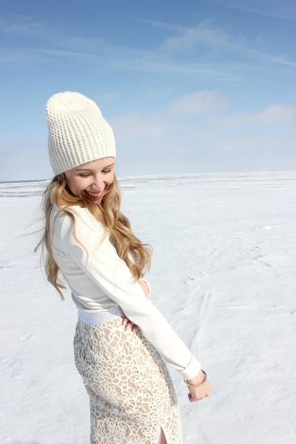 White Beanie