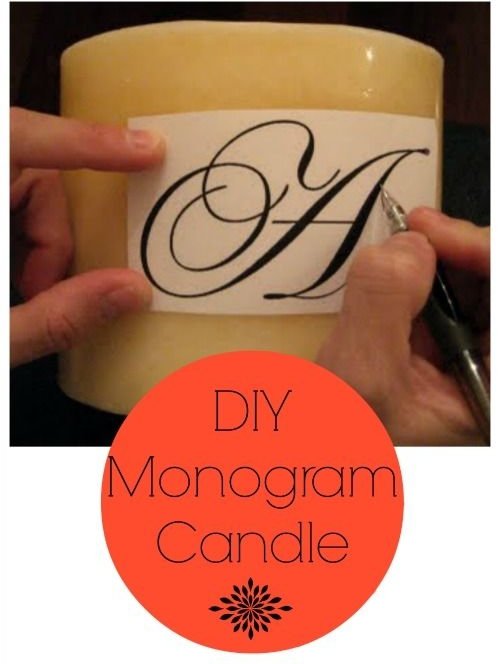 Monogrammed Candle