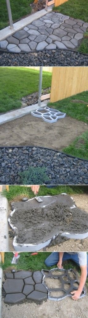 DIY Cobble Stone Path