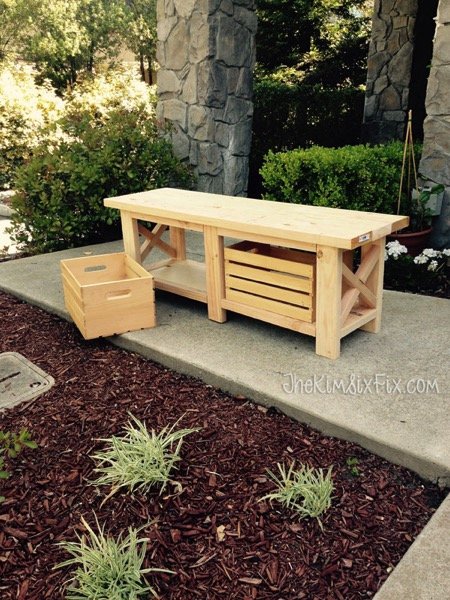 Add Crate Storage to Your Bench