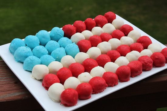 Cake Ball Flag Cake