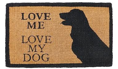 LOVE ME, LOVE MY DOG DOORMAT