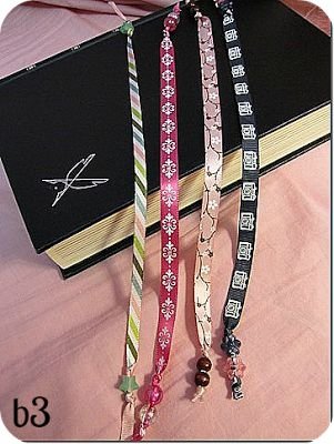 Beaded Ribbon Bookmarks