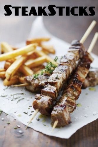 Steak Frites on a Stick