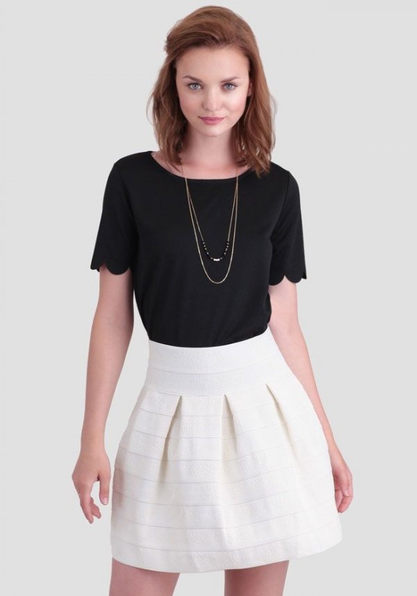 Tuileries Palace Textured Skirt