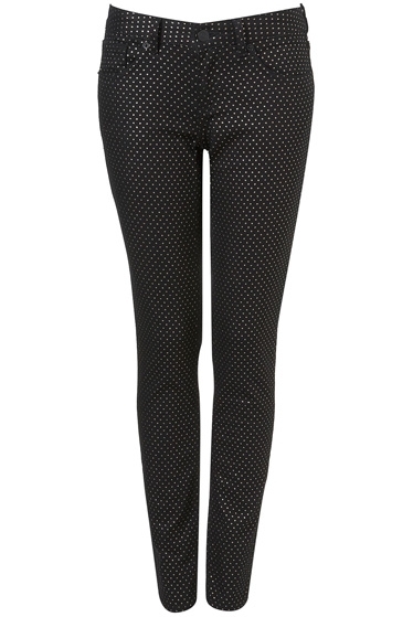 Topshop Metallic Foil Star Jeans