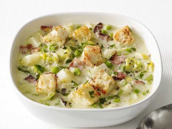 Potato Leek Soup with Bacon