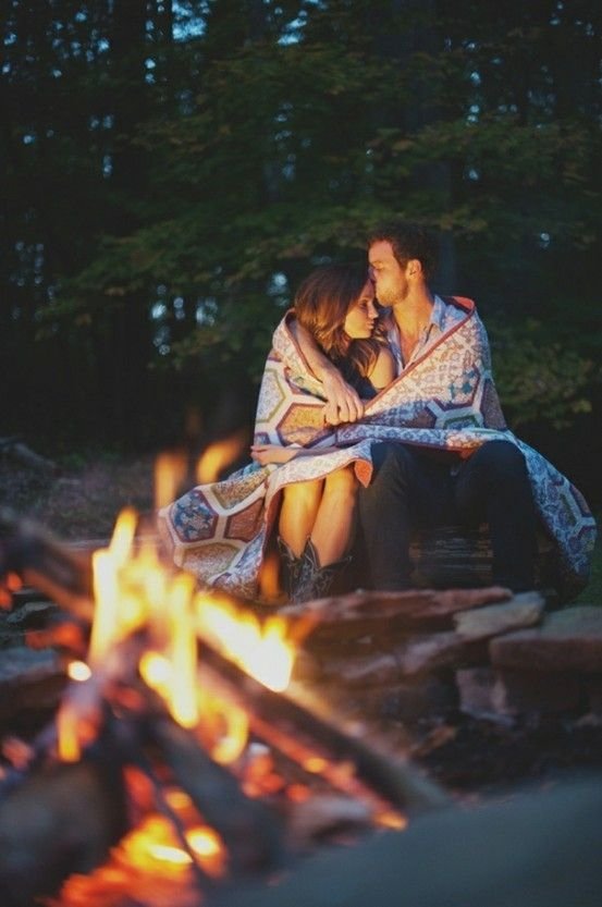 Cuddling around the Fire