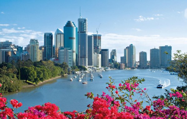 Brisbane, skyline, city, geographical feature, metropolitan area,