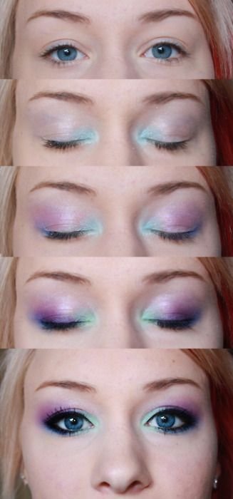 simple mermaid eye makeup