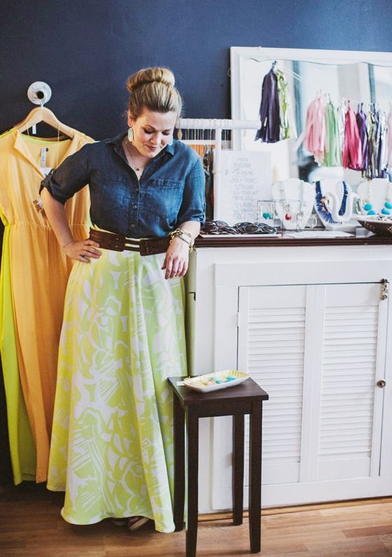 Maxi Skirt & Chambray Top