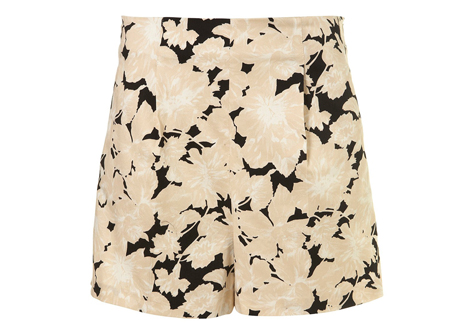 Topshop Black Shadow Floral Print Shorts