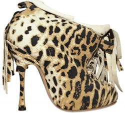 Vivienne Westwood 120mm Leopard Print Low Suede Boots