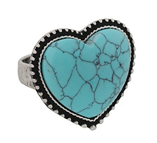 Crackled Heart Ring