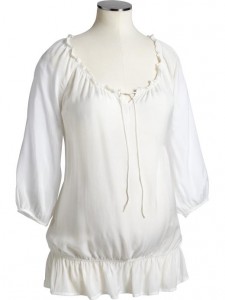 Maternity Sheer Peasant Top