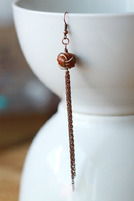 Knot Leather Earrings...