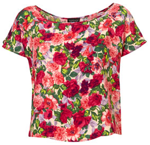 Bright Floral Crop Tee