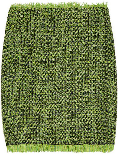 Lanvin Neon Tweed Mini Skirt