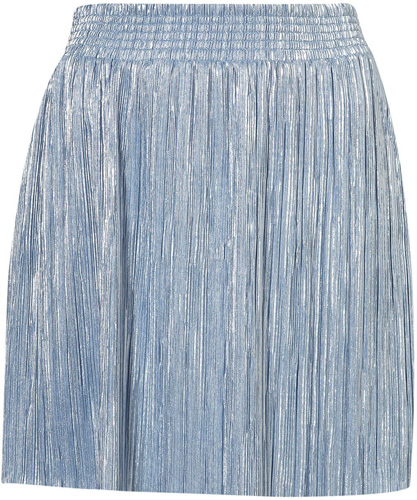 Topshop Metallic Pleat Skirt