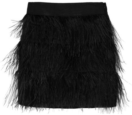 Milly Ostrich Feather Skirt