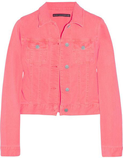 Christopher Kane Neon Stretch Denim Jacket