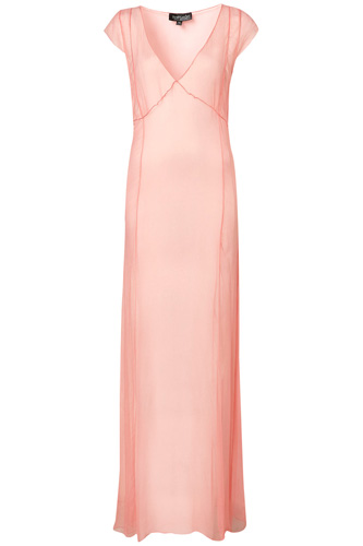 Topshop Sheer Overlock Maxi Dress