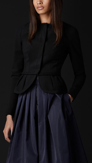 Pleated Peplum Jacket