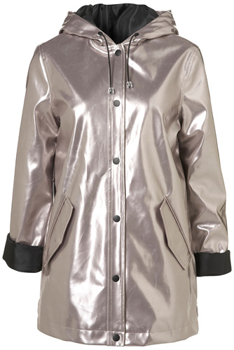 Topshop Longline Metal Plastic Mac