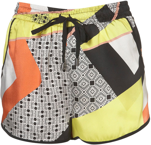 Topshop Scarf Print Runner Shorts