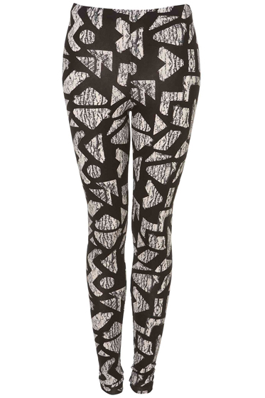 Topshop Black Aztec Print Leggings