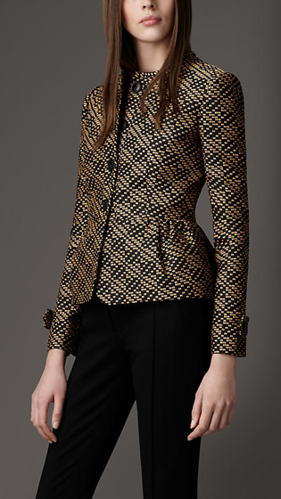 Woven Peplum Jacket