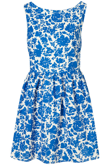 Topshop Floral Lattice Dress