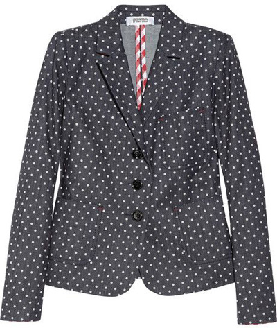 Sonia by Sonia Rykiel Polka-Dot Denim Blazer