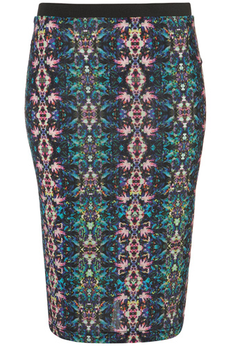 Topshop Kaleidoscope Print Pencil Skirt