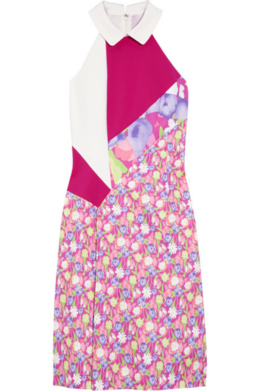 Versus Patchwork Cotton Blend Dress