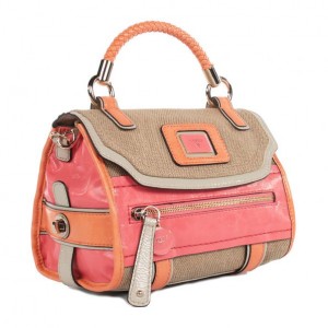 Guess | Talina Canvas Coral Handbag