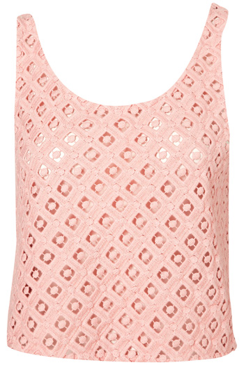 Topshop Geo Lace Crop Vest