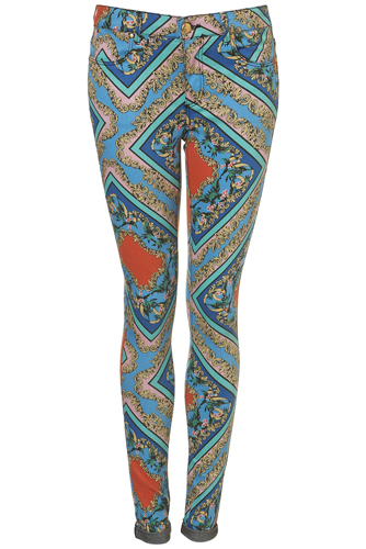 Topshop Moto Baroque Print Jeans