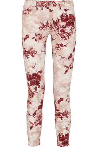 printed skinny jeans