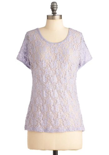 Modcloth Lavender Lacy Top